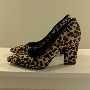 COPY - Nine west faux fur cheetah heels